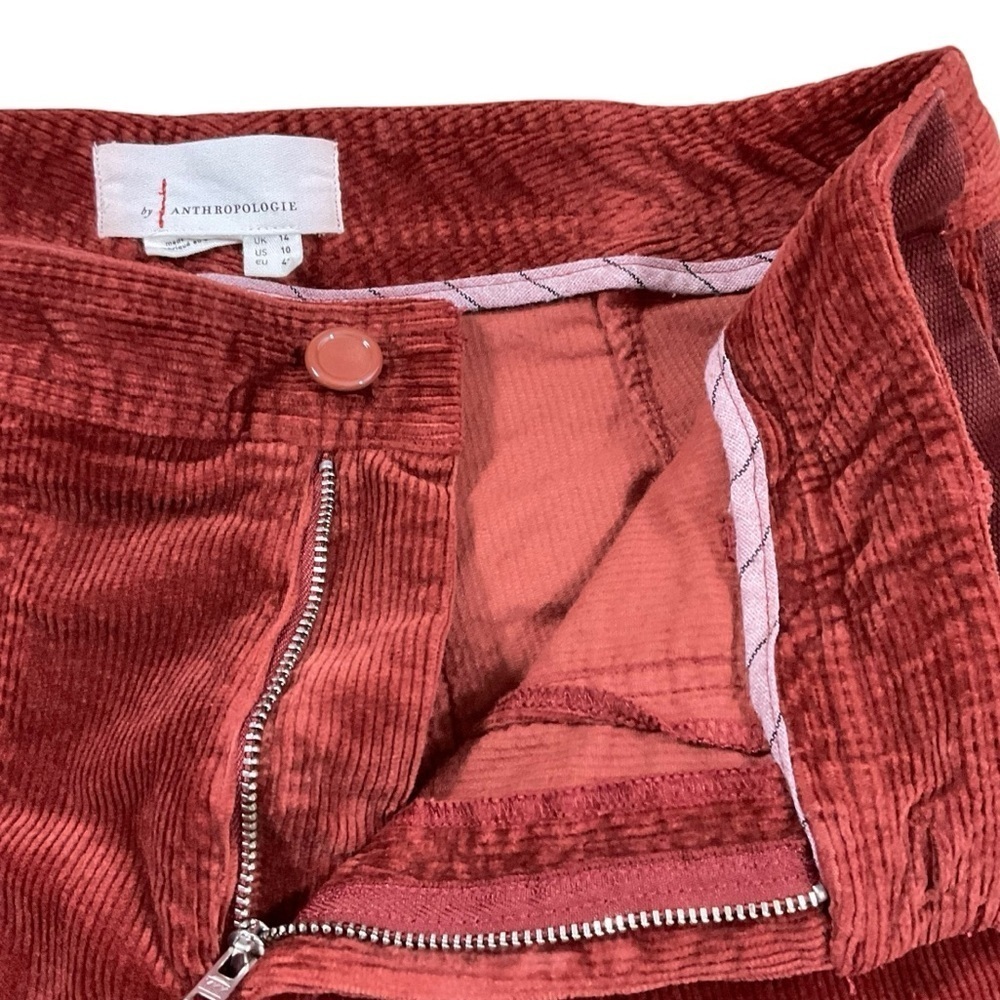 Anthropologie The Richie Slim Joggers Corduroy Edition in Dark Brick size 10 - Picture 10 of 14